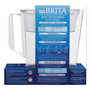 Brita Small 6-Cup Water Filter Pitcher with 1 Standard Filter, Denali, White
