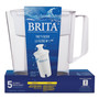 Brita Small 6-Cup Water Filter Pitcher with 1 Standard Filter, Denali, White