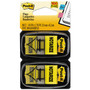 Post-it Flags Arrow Message 1" Page Flags, "Notarize," Yellow, 50 Flags/Dispenser, 2 Dispensers/Pack (MMM680NZ2) View Product Image