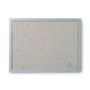 MasterVision Designer Fabric Bulletin Board, 24" x 18", Gray Surface, Gray Fiberboard (MDF) Frame