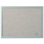 MasterVision Designer Fabric Bulletin Board, 24" x 18", Gray Surface, Gray Fiberboard (MDF) Frame