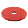 Boardwalk Buffing Floor Pads, 20" Diameter, Red, 5/Carton (BWK4020RED) View Product Image