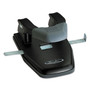 Swingline 28-Sheet Comfort Handle Steel Two-Hole Punch, 1/4" Holes, Black/Gray