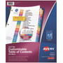 Avery Customizable Table of Contents Ready Index Multicolor Dividers, 26-Tab, A to Z, 11 x 8.5, White, 6 Sets