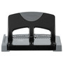 Swingline 45-Sheet SmartTouch Three-Hole Punch, 9/32" Holes, Black/Gray