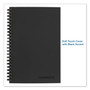 Cambridge Wirebound Business Notebook, 1-Subject, Wide/Legal Rule, Black Linen Cover, (80) 8 x 5 Sheets View Product Image