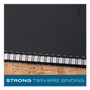 Cambridge Wirebound Business Notebook, 1-Subject, Wide/Legal Rule, Black Linen Cover, (80) 8 x 5 Sheets View Product Image