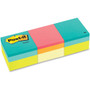 Post-it Notes Mini Cubes, 1.88" x 1.88", Green Wave and Orange Wave Collections, 400 Sheets/Cube, 3 Cubes/Pack (MMM20513PK) View Product Image