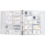 C-Line Tabbed Business Card Binder Pages, For 2 x 3.5 Cards, Clear, 20 Cards/Sheet, 5 Sheets/Pack (CLI61117)