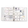 C-Line Tabbed Business Card Binder Pages, For 2 x 3.5 Cards, Clear, 20 Cards/Sheet, 5 Sheets/Pack (CLI61117)