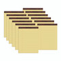 Ampad Gold Fibre Quality Writing Pads, Wide/Legal Rule, 50 Canary-Yellow 8.5 x 11.75 Sheets, Dozen