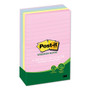 Post-it Greener Notes Original Recycled Note Pads, Note Ruled, 4" x 6", Sweet Sprinkles Collection Colors, 100 Sheets/Pad, 5 Pads/Pack