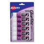 Avery Permanent Glue Stic Value Pack, 0.26 oz, Applies Purple, Dries Clear, 6/Pack