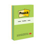 Post-it Notes Original Pads in Floral Fantasy Collection Colors, Note Ruled, 4" x 6", 100 Sheets/Pad, 3 Pads/Pack