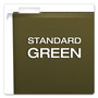 Pendaflex Extra Capacity Reinforced Hanging File Folders with Box Bottom, 1" Capacity, Letter Size, 1/5-Cut Tabs, Green, 25/Box