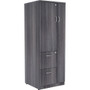Lorell Essentials/Revelance Tall Storage Cabinet - 65.6" Height x 23.6" Width x 23.6" Depth - 2 - 2 Shelve(s) - Material: Medium Density Fiberboard (MDF), Particleboard - Finish: Weathered Charcoal