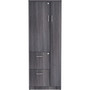 Lorell Essentials/Revelance Tall Storage Cabinet - 65.6" Height x 23.6" Width x 23.6" Depth - 2 - 2 Shelve(s) - Material: Medium Density Fiberboard (MDF), Particleboard - Finish: Weathered Charcoal