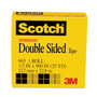 Scotch Double-Sided Tape, 1" Core, 0.5" x 75 ft, Clear
