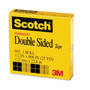 Scotch Double-Sided Tape, 1" Core, 0.5" x 75 ft, Clear