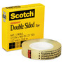 Scotch Double-Sided Tape, 1" Core, 0.5" x 75 ft, Clear