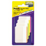 Post-it Tabs Lined Tabs, 1/5-Cut, Assorted Bright Colors, 2" Wide, 24/Pack