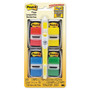 Post-it Flags Page Flag Value Pack, Assorted, 200 1" Flags + Highlighter with 50 0.5" Flags