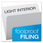 Pendaflex Colored File Folders, Straight Tabs, Letter Size, Gray/Light Gray, 100/Box