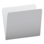 Pendaflex Colored File Folders, Straight Tabs, Letter Size, Gray/Light Gray, 100/Box