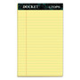 TOPS Docket Ruled Perforated Pads, Narrow Rule, 50 Canary-Yellow 5 x 8 Sheets, 12/Pack (TOP63350) View Product Image