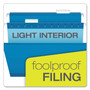 Pendaflex Colored Reinforced Hanging Folders, Letter Size, 1/5-Cut Tabs, Blue, 25/Box