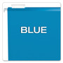 Pendaflex Colored Reinforced Hanging Folders, Letter Size, 1/5-Cut Tabs, Blue, 25/Box