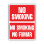 COSCO Two-Sided Signs, No Smoking/No Fumar, 8 x 12, Red