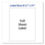 Avery Shipping Labels with TrueBlock Technology, Inkjet Printers, 8.5 x 11, White, 25/Pack