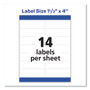 Avery Easy Peel White Address Labels w/ Sure Feed Technology, Inkjet Printers, 1.33 x 4, White, 14/Sheet, 25 Sheets/Pack