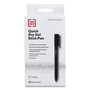 TRU RED Quick Dry Gel Pen, Stick, Medium 0.7 mm, Black Ink, Black Barrel, Dozen
