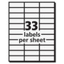 Avery Copier Mailing Labels, Copiers, 1 x 2.81, White, 33/Sheet, 100 Sheets/Box AVE5351