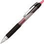 uniball Signo 207 Gel Pen, Retractable, Medium 0.7 mm, Red Ink, Smoke/Black/Red Barrel, Dozen