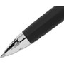 uniball Signo 207 Gel Pen, Retractable, Medium 0.7 mm, Red Ink, Smoke/Black/Red Barrel, Dozen