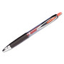 uniball Signo 207 Gel Pen, Retractable, Medium 0.7 mm, Red Ink, Smoke/Black/Red Barrel, Dozen
