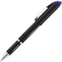 uniball Jetstream Hybrid Gel Pen, Stick, Bold 1 mm, Blue Ink, Black/Silver/Blue Barrel