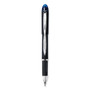 uniball Jetstream Hybrid Gel Pen, Stick, Bold 1 mm, Blue Ink, Black/Silver/Blue Barrel