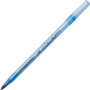 BIC Round Stic Xtra Life Ballpoint Pen, Stick, Medium 1 mm, Blue Ink, Translucent Blue Barrel, Dozen