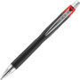 uniball Jetstream Hybrid Gel Pen, Retractable, Bold 1 mm, Red Ink, Black/Silver/Red Barrel