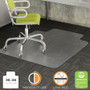 deflecto DuraMat Moderate Use Chair Mat, Low Pile Carpet, Flat, 36 x 48, Lipped, Clear (DEFCM13113) View Product Image