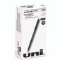 uniball ONYX Rollerball Pen, Stick, Fine 0.7 mm, Black Ink, Black Barrel, Dozen