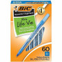 BIC Round Stic Ballpoint Pens - Medium Pen Point - Blue Ink - Blue Barrel