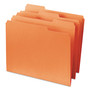 Smead Reinforced Top Tab Colored File Folders, 1/3-Cut Tabs: Assorted, Letter Size, 0.75" Expansion, Orange, 100/Box