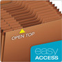 Pendaflex Heavy-Duty Open-Top Expanding Stadium File, 31 Sections, 1/3-Cut Tabs, Letter Size, Redrope