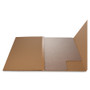 deflecto DuraMat Moderate Use Chair Mat for Low Pile Carpet, 45 x 53, Wide Lipped, Clear