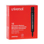 Universal Chisel Tip Permanent Marker, Broad Chisel Tip, Black, Dozen (UNV07051) View Product Image